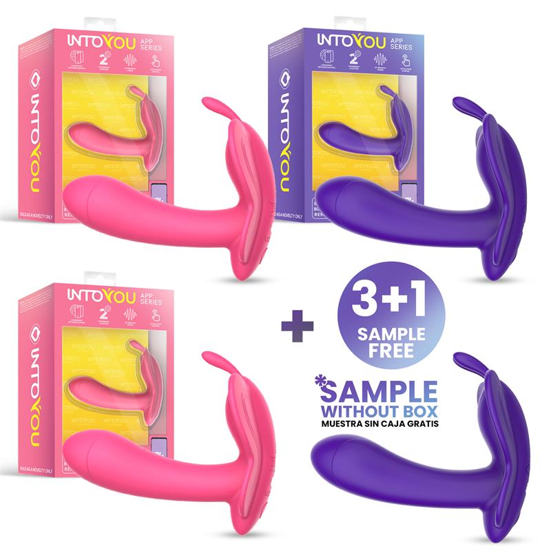 INTOYOU APP SERIES - PACK 3+1 WINGY ESTIMULADOR MARIPOSA CON APP