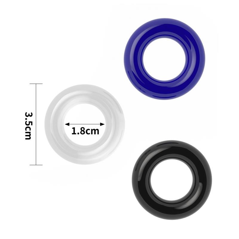 LOVETOY - PACK DE 3 ANILLOS PARA EL PENE POWER PLUS