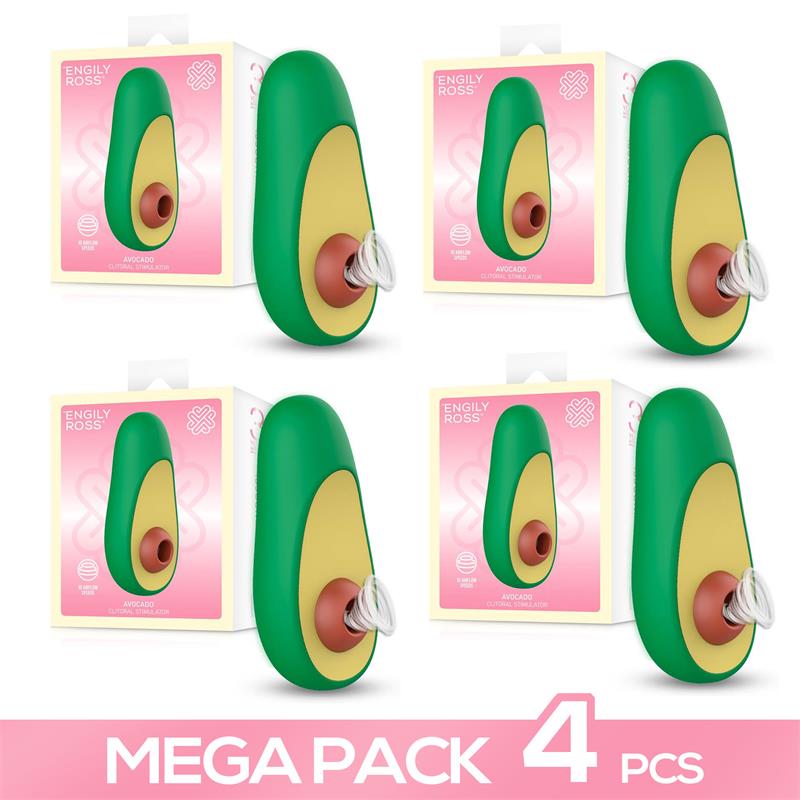 ENGILY ROSS - PACK DE 4 AVOCADO ESTIMULADOR DE CLÍTORIS CON SUCCIÓN