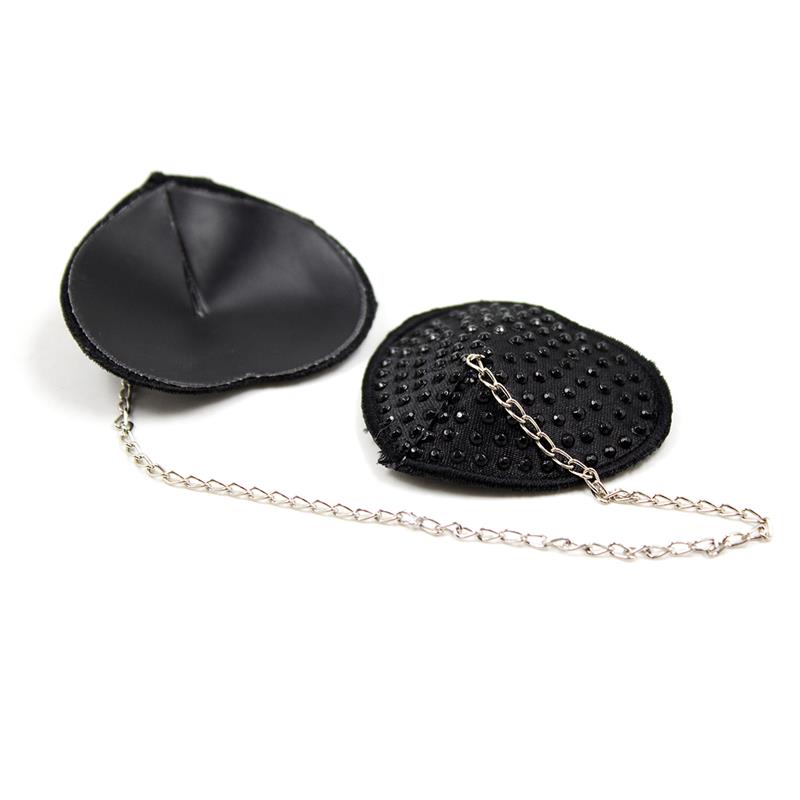 LATETOBED BDSM LINE - PEZONERAS CON CADENA DE METAL NEGRO