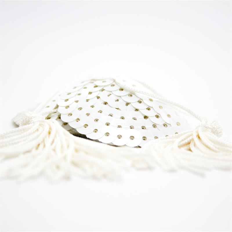 LATETOBED BDSM LINE - PEZONERAS CON LENTEJUELAS Y BORLA BLANCO