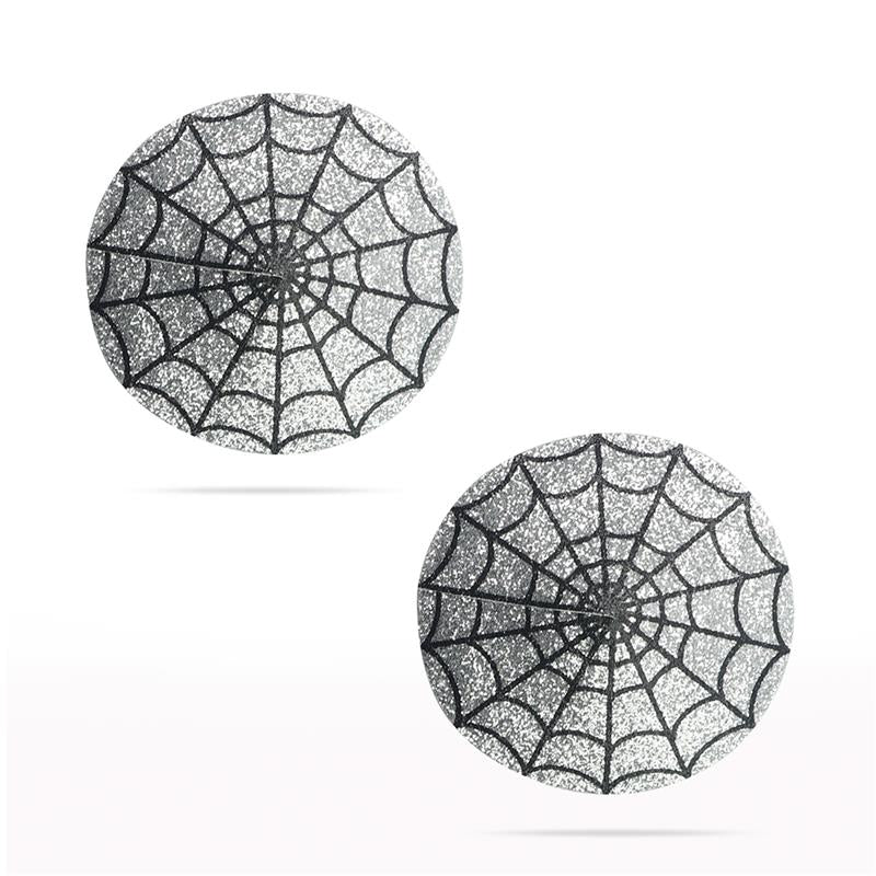 LOVETOY - PEZONERAS REUTILIZABLES TELA DE ARAÑA PLATEADO