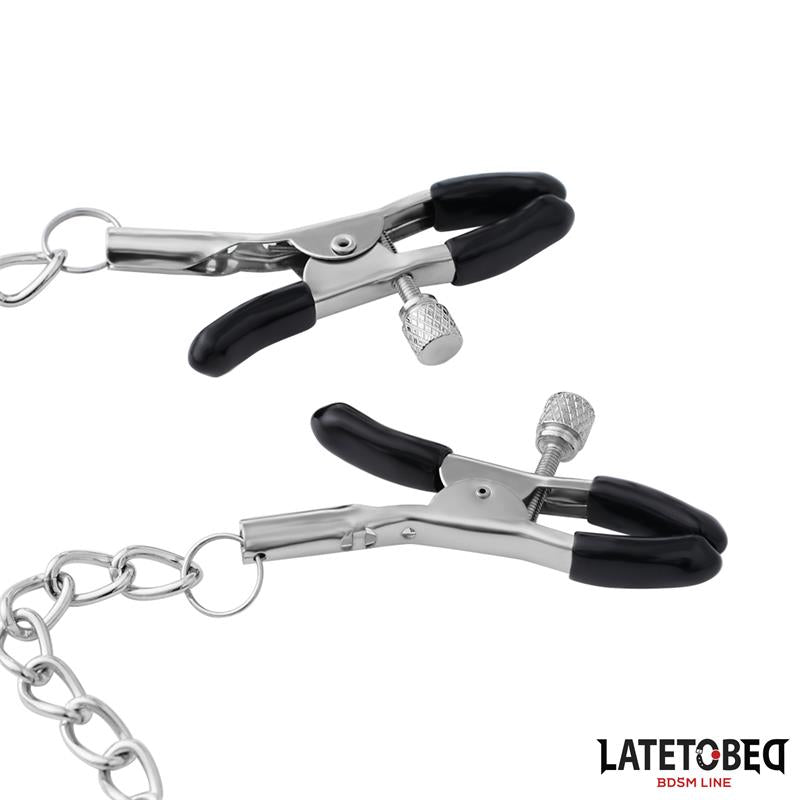 LATETOBED BDSM LINE - PINZAS PARA PEZONES CADENA DADDY