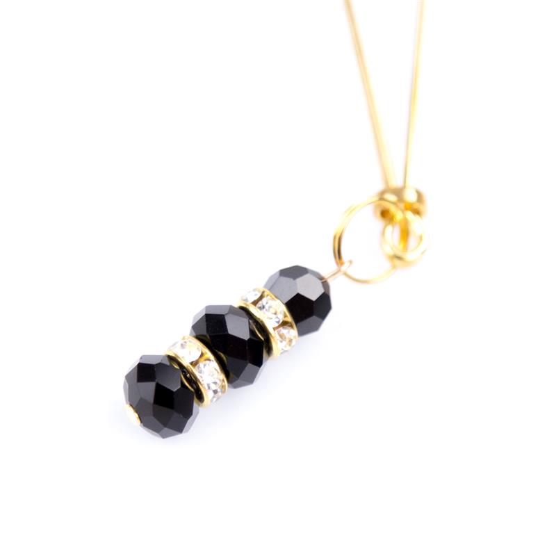 LATETOBED BDSM LINE - PINZAS PARA PEZONES CON BOLAS DE CRISTAL DORADO