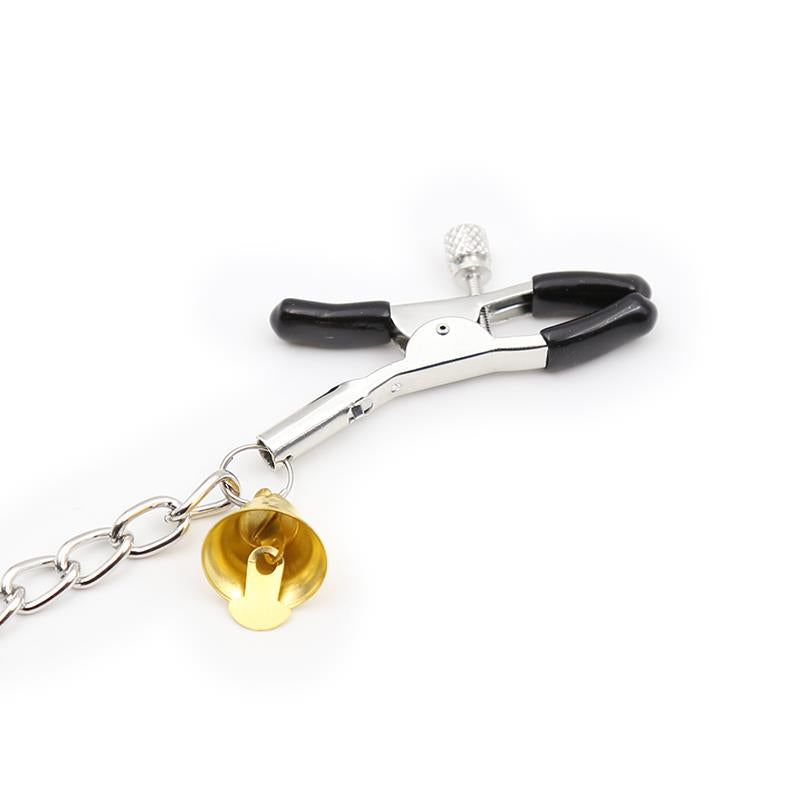 LATETOBED BDSM LINE - PINZAS PARA PEZONES Y CLITORIS CON CADENA METAL