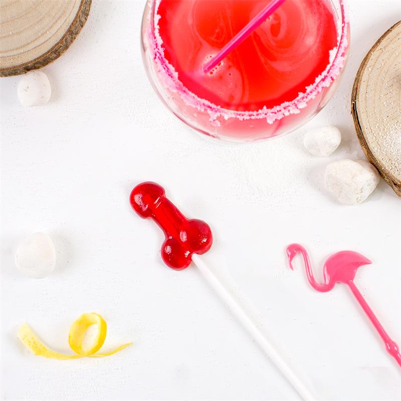 SECRET PLAY - PIRULETA DE PENE SABOR DAIQUIRI DE FRESA CON ALCOHOL