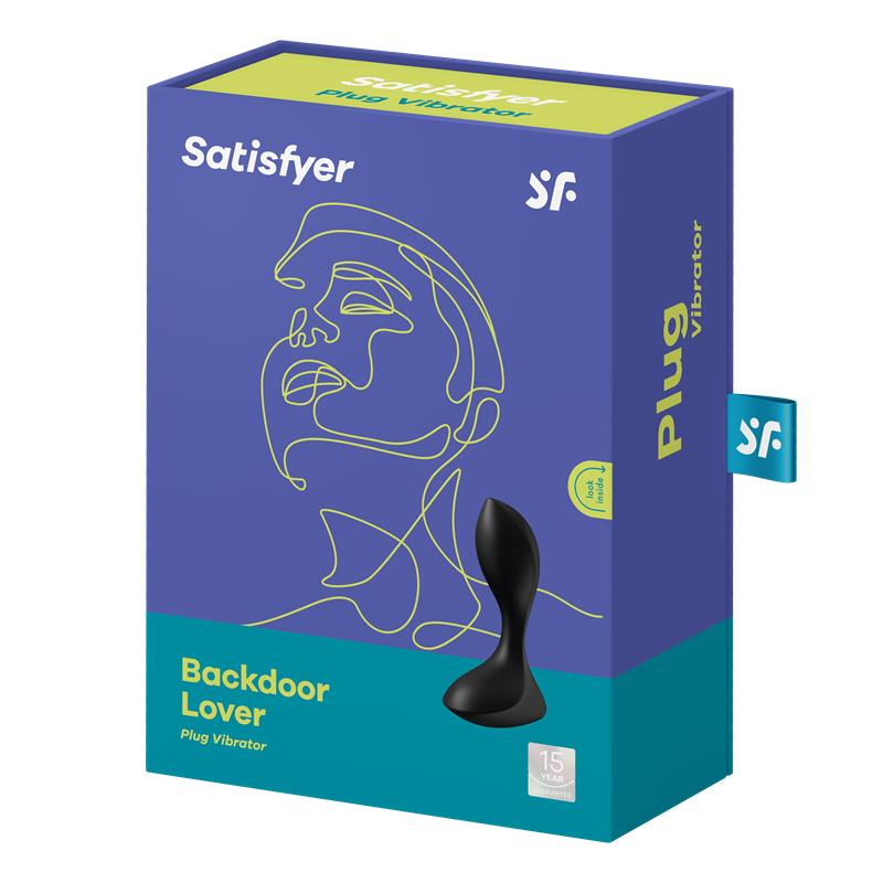 SATISFYER - BACKDOOR LOVER PLUG ANAL VIBRADOR NEGRO