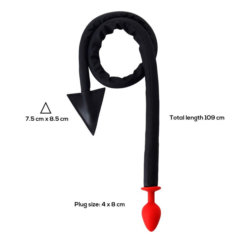 A-GUSTO - PLUG ANAL CON COLA DE DIABLO DEVIL TAIL