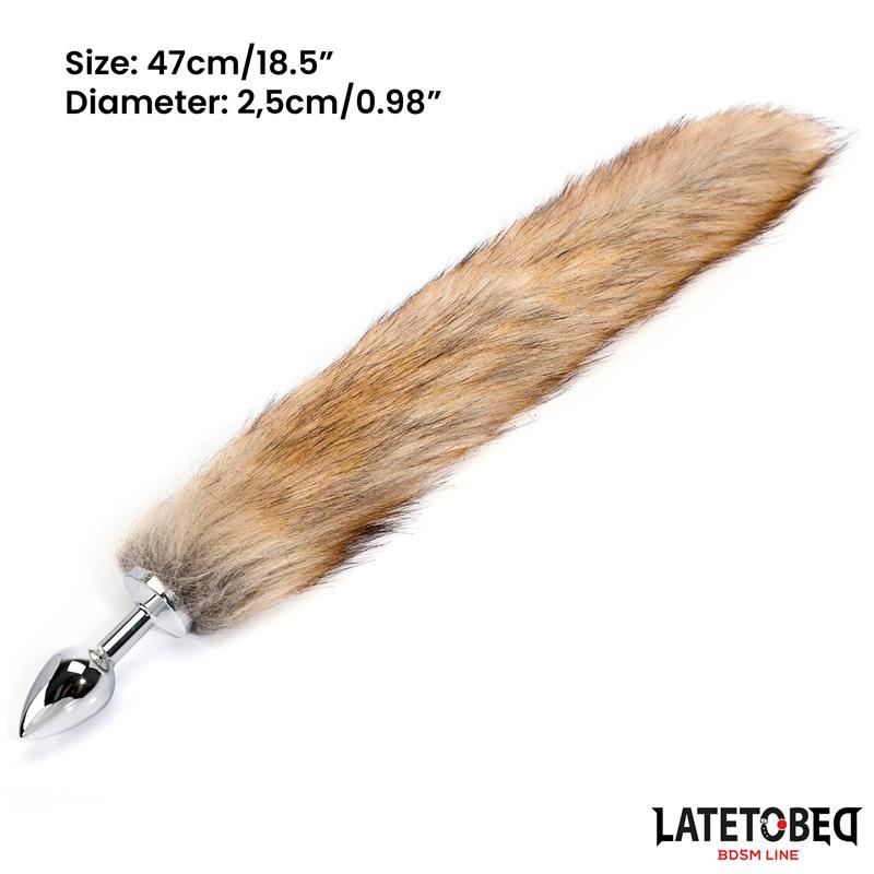 LATETOBED BDSM LINE - PLUG ANAL CON COLA MARRÓN 40 CM