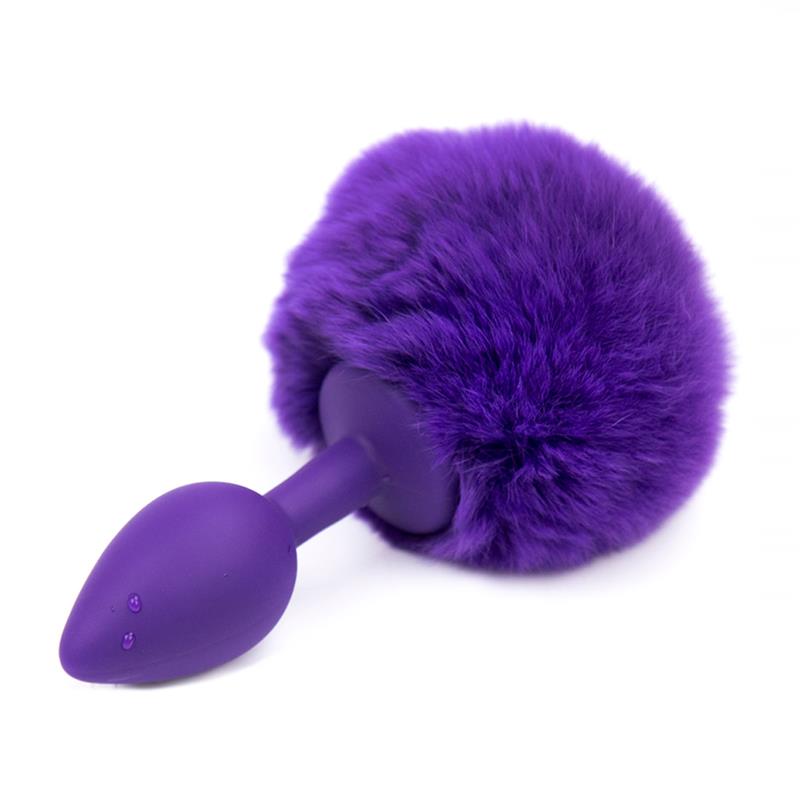 AFTERDARK - PLUG ANAL CON POMPÓN PÚRPURA TALLA S
