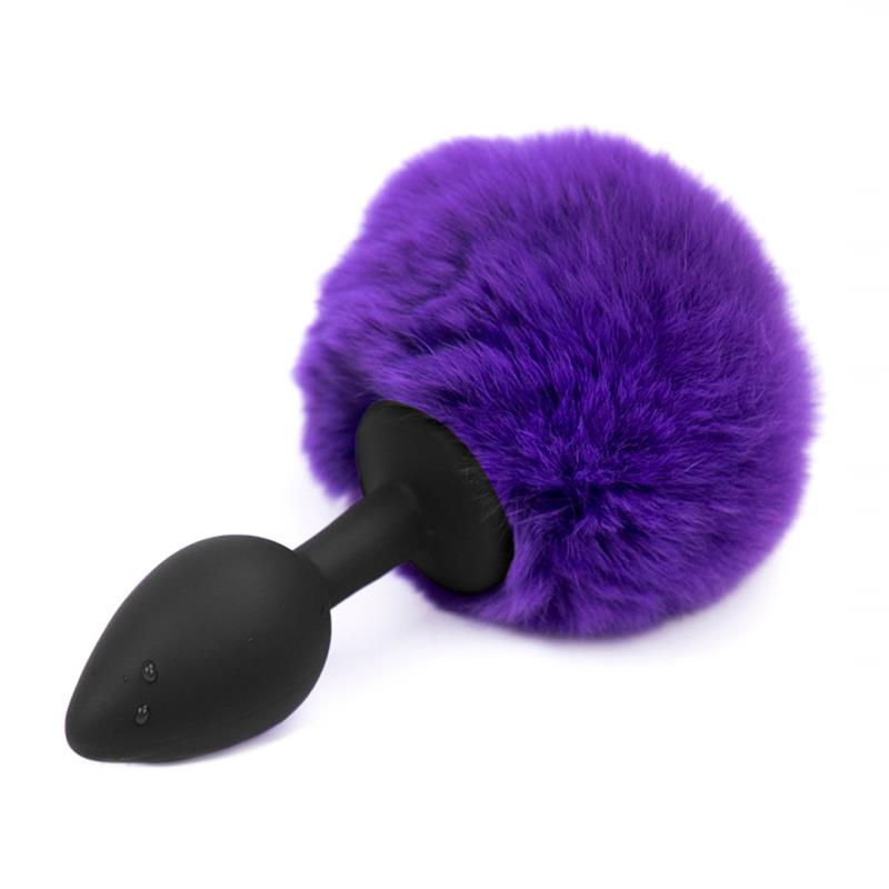 AFTERDARK - PLUG ANAL CON POMPÓN PÚRPURA TALLA S