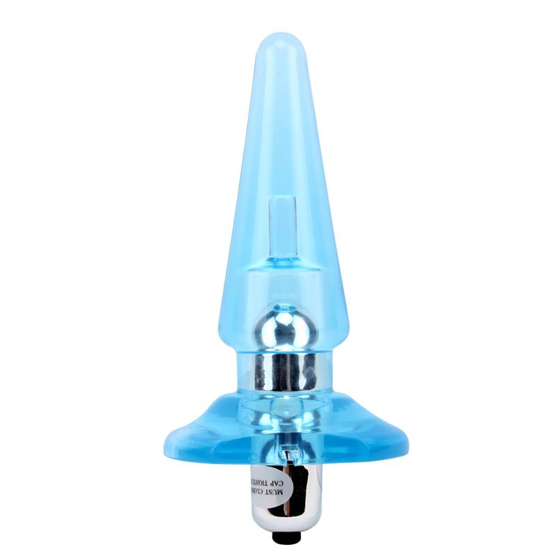 CHISA - PLUG ANAL CON VIBRACION NICOLES 12.5 X 3.2 CM AZUL