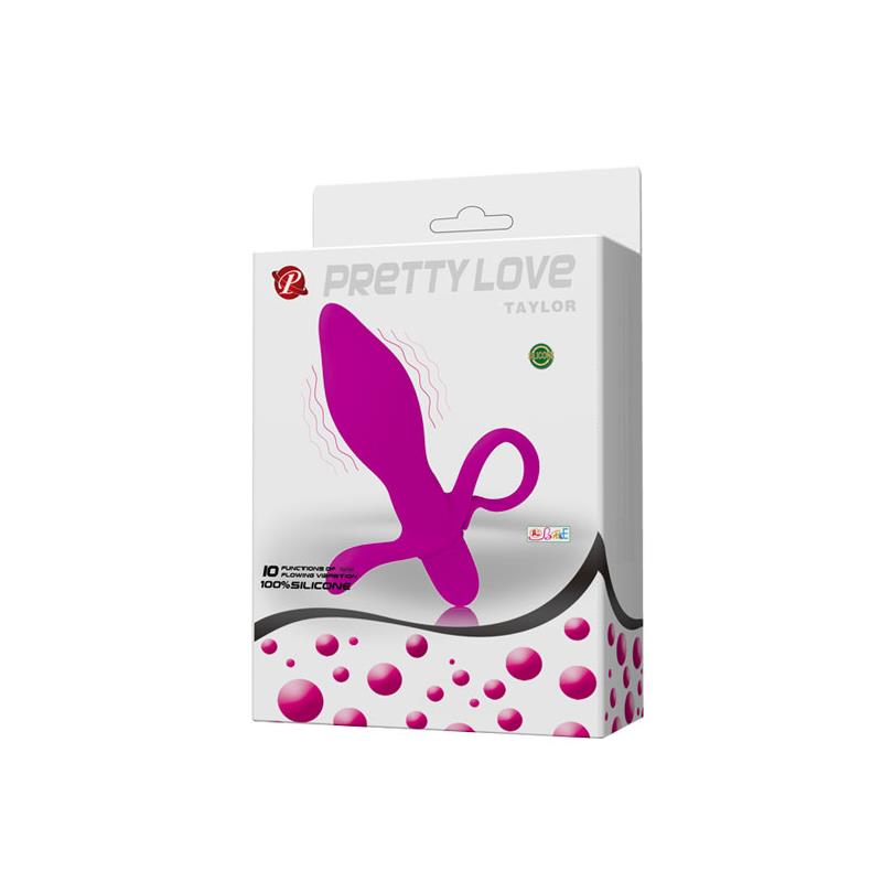 PRETTYLOVE - PLUG ANAL CON VIBRACIÓN TAYLOR COLOR PÚRPURA