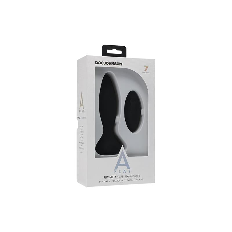 A-PLAY - PLUG ANAL CON VIBRACIÓN Y ROTACIÓN RIMMER EXPERIENCED NEGRO