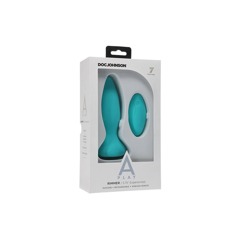 A-PLAY - PLUG ANAL COM VIBRAÇÃO E ROTAÇÃO RIMMER EXPERIENCED TURQUESA