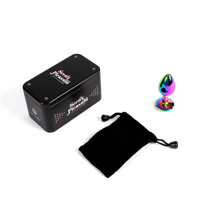 SECRET PLAY - PLUG ANAL DE METAL RAINBOW TALLA S