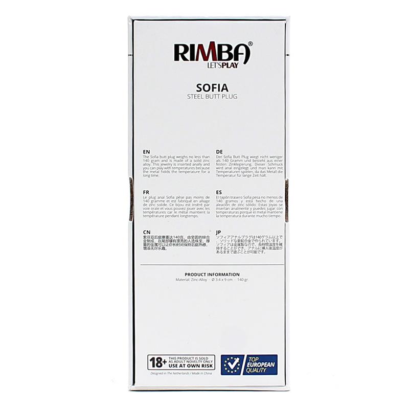 RIMBA TOYS - PLUG ANAL DE METAL SOFIA CON JOYA AZUL