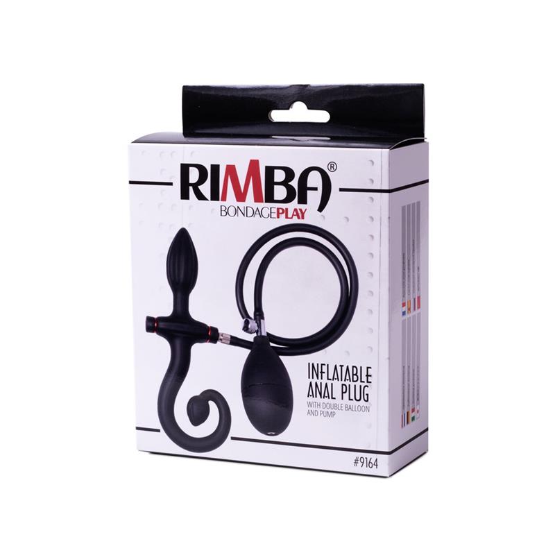 LATEX PLAY - PLUG ANAL INFLABLE CON BOMBA NEGRO