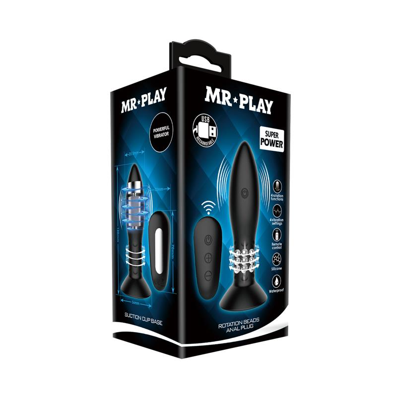 MR PLAY - PLUG ANAL INFLABLE CON VIBRACIÓN Y ROTACIÓN