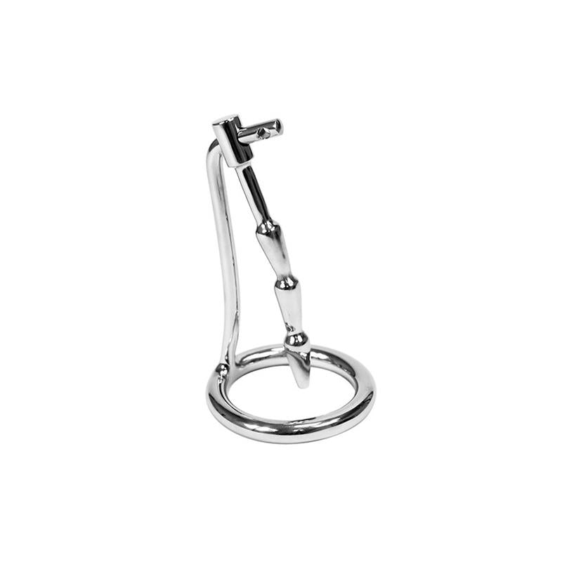 BONDAGE PLAY - PLUG CASTIDAD PENE CON CANDADO ACERO INOXIDABLE