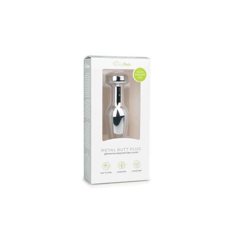 EASYTOYS - PLUG DE ALUMINIO NO. 9 - PLATA / TRANSPARENTE