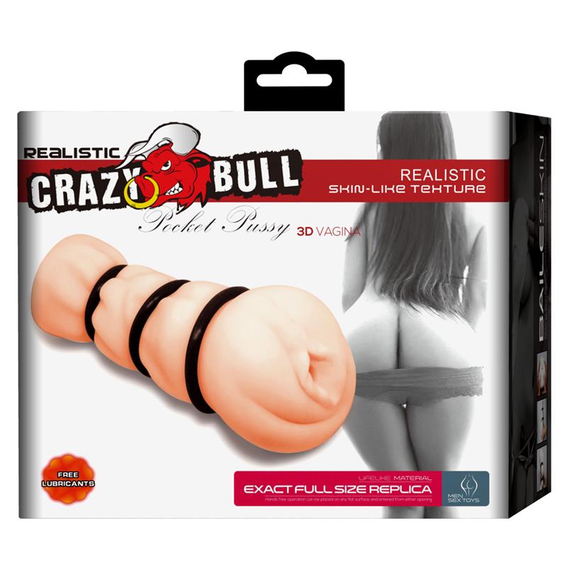 CRAZY BULL - VAGINA MASTURBADOR CON ANILLOS