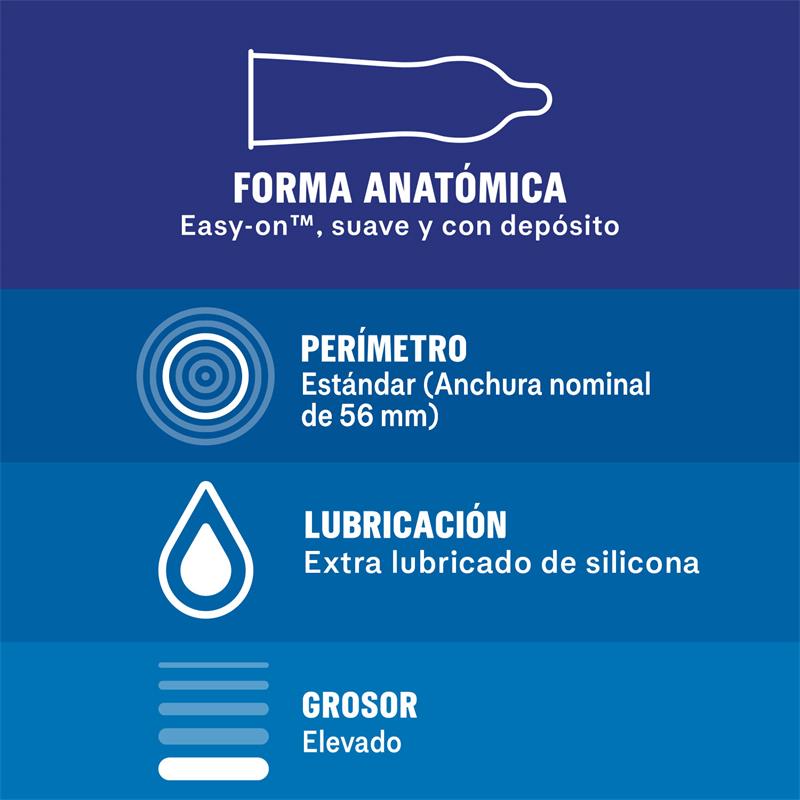DUREX - PRESERVATIVOS EXTRA SEGURO 12 UD