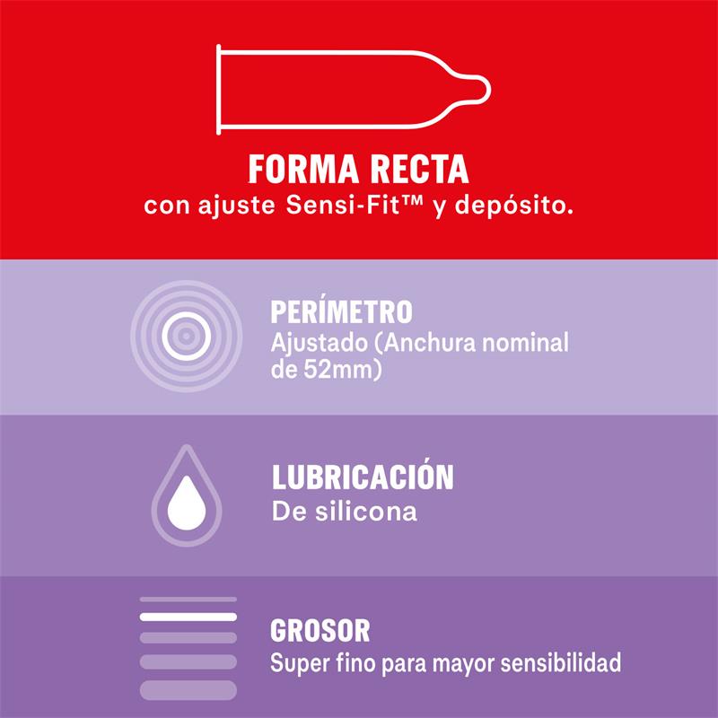 DUREX - PRESERVATIVOS SENSITIVO SUPER FINO 6UD