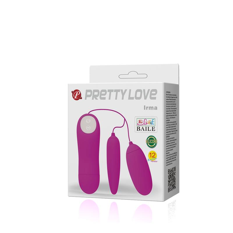 PRETTYLOVE - PRETTY LOVE HUEVOS VIBRADORES IRMA COLOR PÚRPURA