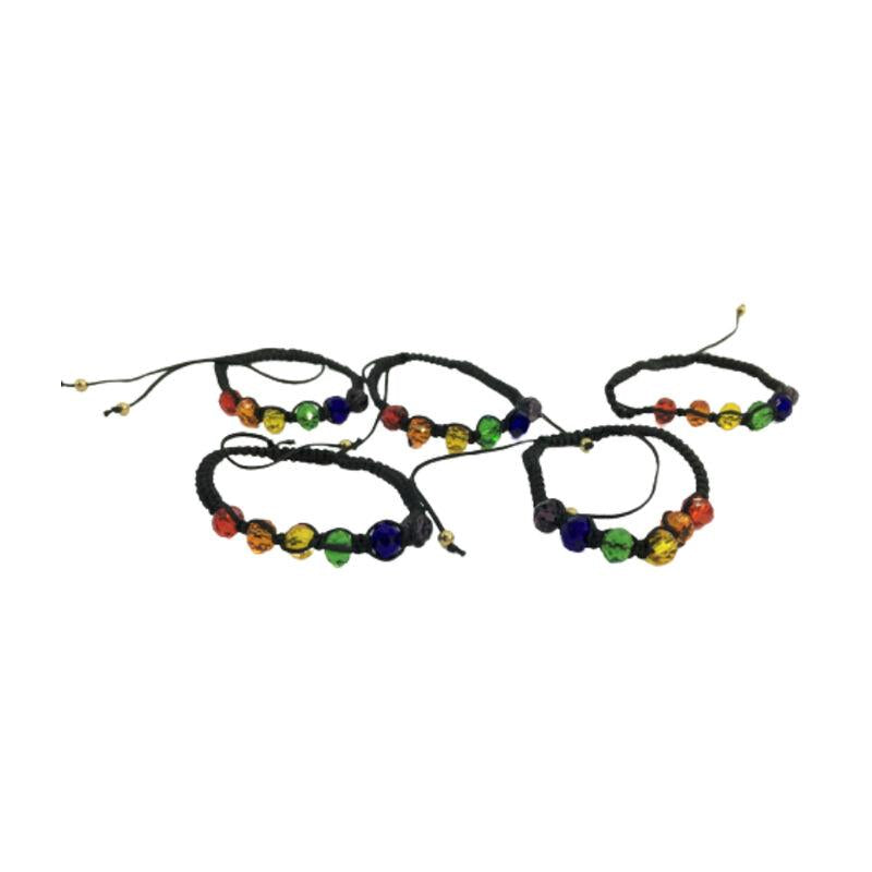 DIVERTY SEX - PULSERA DE BOLAS DE CRISTAL COLORES BANDERA LGBT+