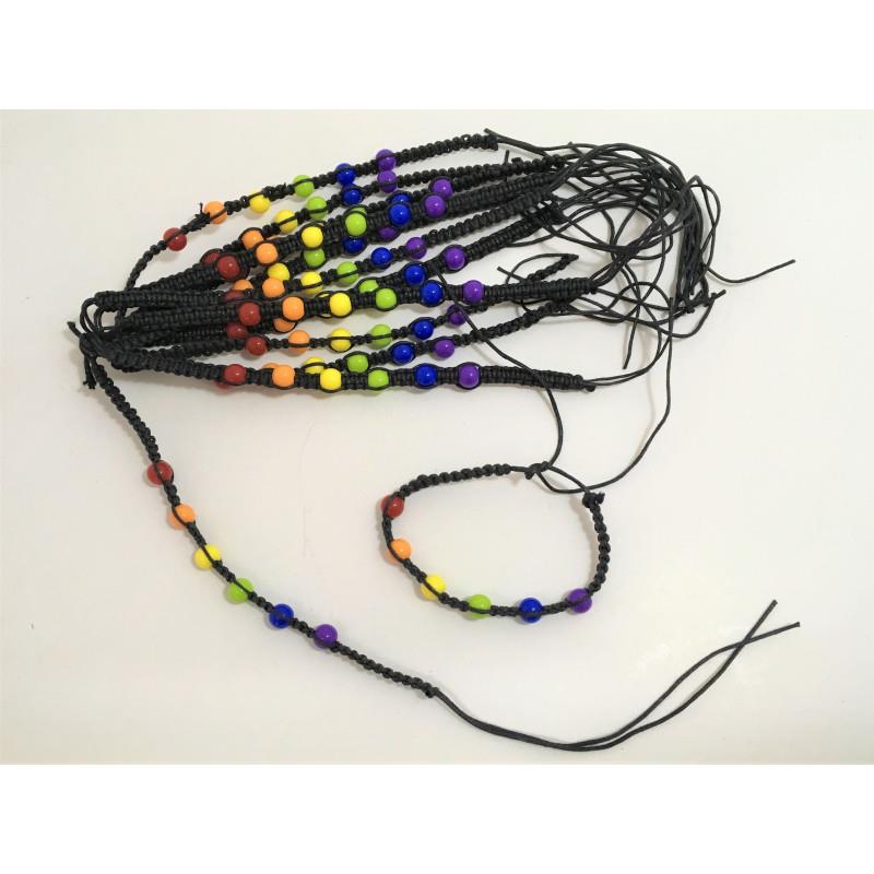 DIVERTY SEX - PULSERA HILO REDONDA BANDERA LGBT+