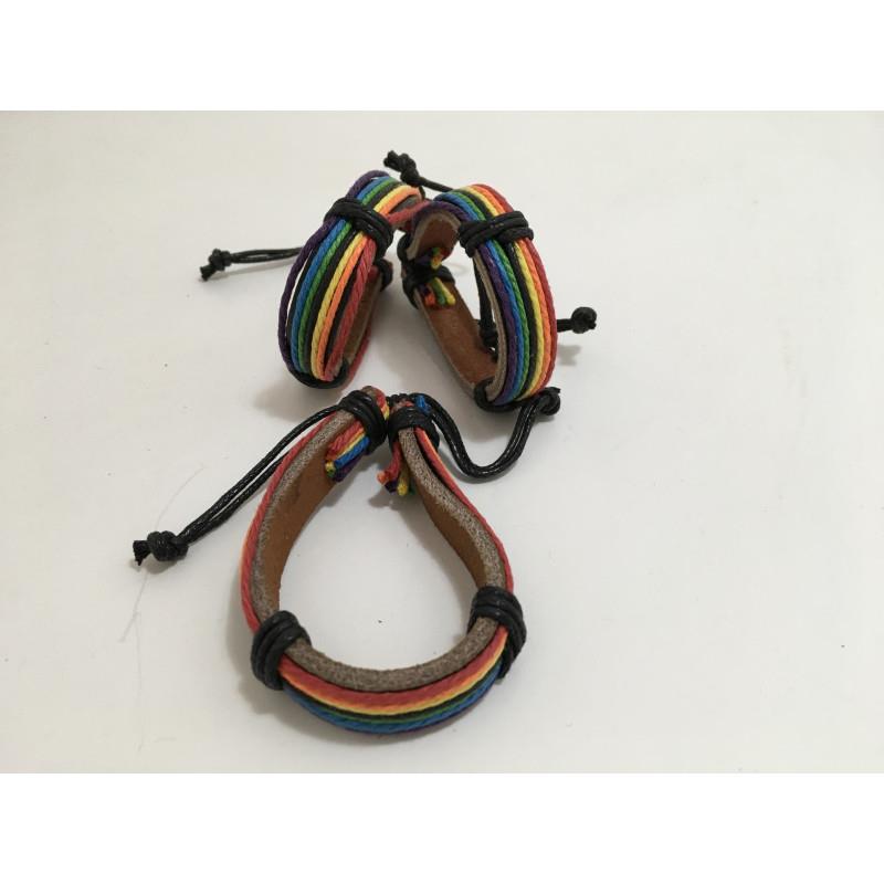 DIVERTY SEX - PULSERA REDONDA GRANDE CON BANDERA LGBT+