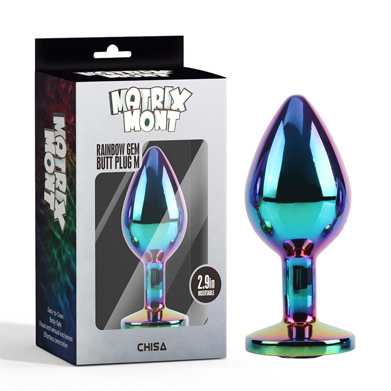 CHISA - RAINBOW GEM PLUG ANAL CON JOYA EN LA BASE TALLA M