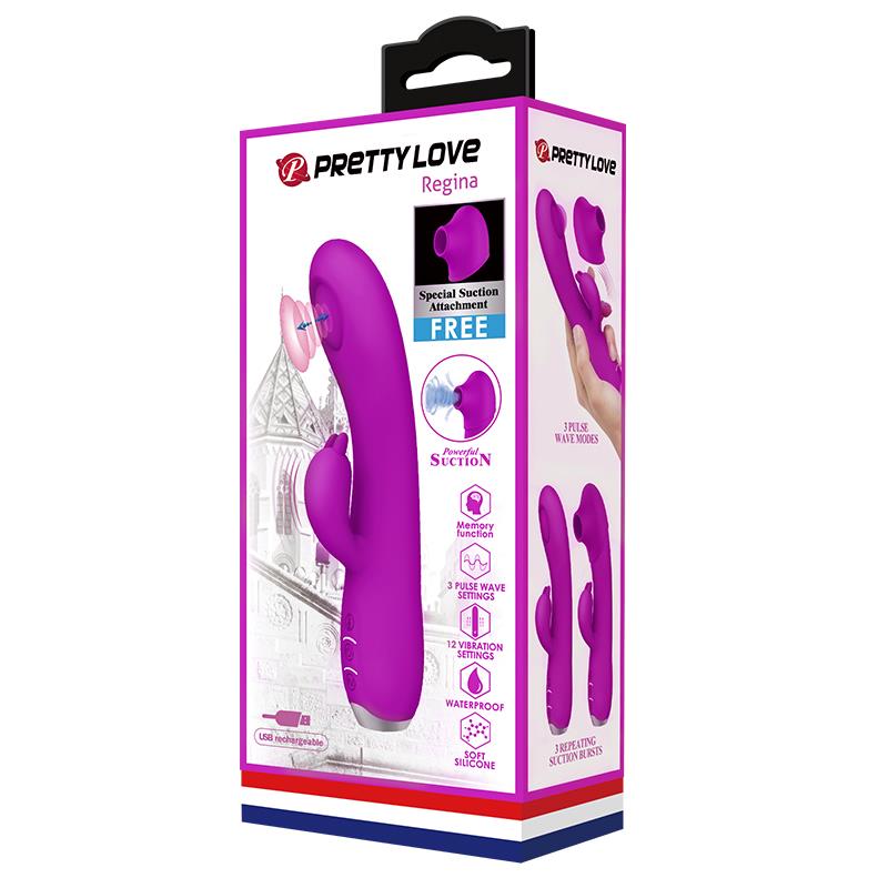 PRETTYLOVE - REGINA VIBRADOR CON SUCCIÓN Y TAPPING