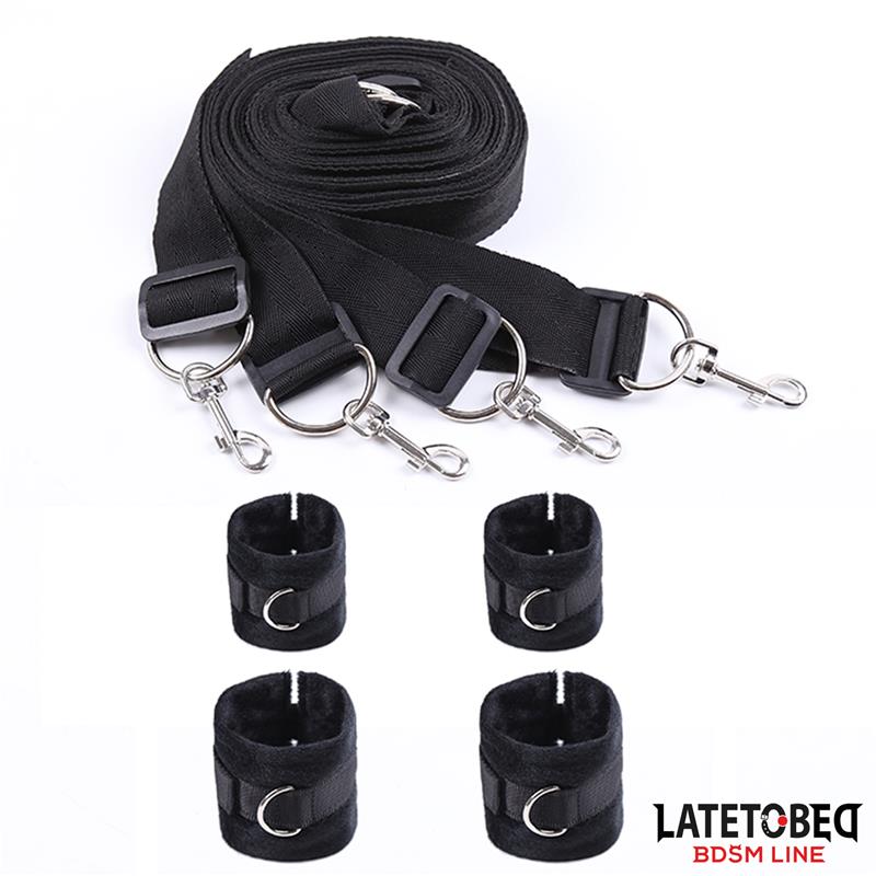 LATETOBED BDSM LINE - RESTRICCIONES PARA LA CAMA ESPOSAS AJUSTABLES Y DESMONTABLES