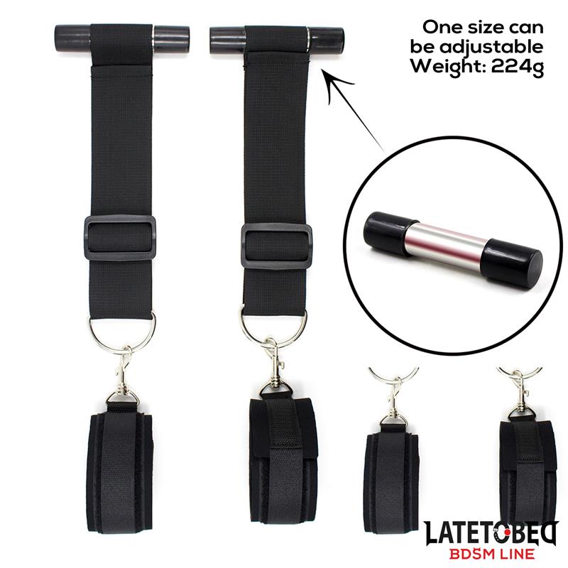LATETOBED BDSM LINE - RESTRICCIONES PARA PUERTA CON ESPOSAS ADJUSTABLES Y DESMONTABLES