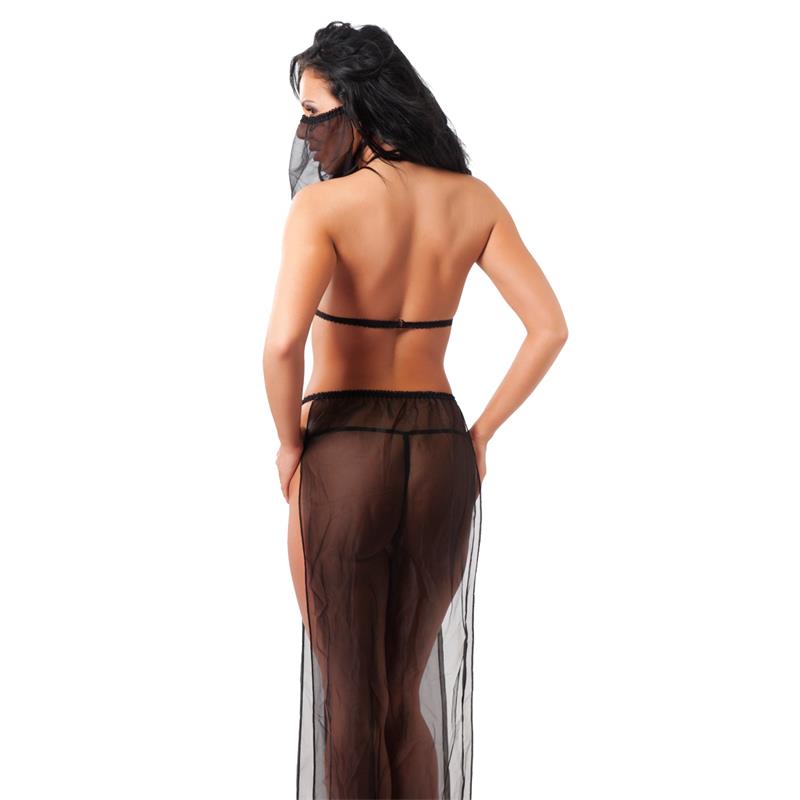 AMORABLE - DISFRAZ DANZA DEL VIENTRE NEGRO TALLA ÚNICA