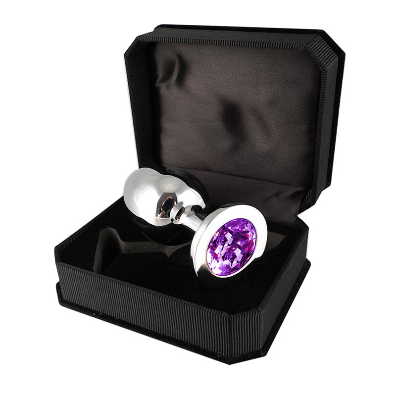 BONDAGE PLAY - PLUG METAL MORADO 9,7 CM