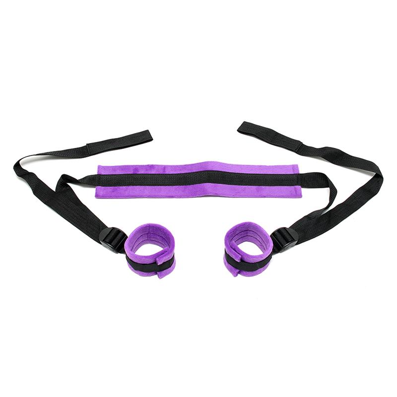 BONDAGE PLAY - SET DE ATADURAS AJUSTABLES PÚRPURA