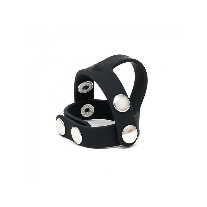 LATEX PLAY - ANILLO PARA EL PENE Y LOS TESTÍCULOS AJUSTABLE