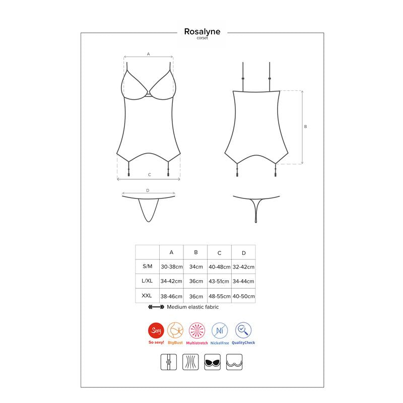 OBSESSIVE - ROSALYNE CORSET Y TANGA