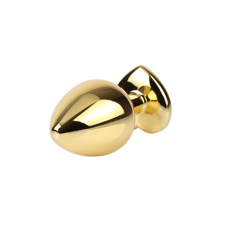 CHISA - ROSY HEART PLUG ANAL DORADO CON JOYA TALLA M