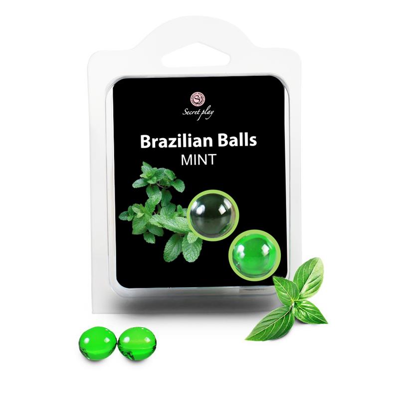 SECRET PLAY - SET 2 BRAZILIAN BALLS AROMA MENTA