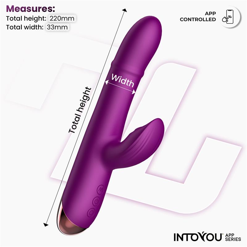 INTOYOU APP SERIES - SENDEL VIBRADOR CON ANILLO DE BOLAS INTERNAS UP AND DOWN Y PULSACIÓN CON APP