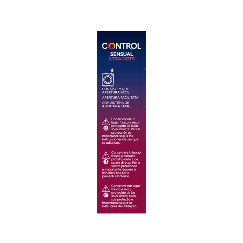 CONTROL - SENSUAL XTRA DOTS - PUNTEADOS 12 UDS