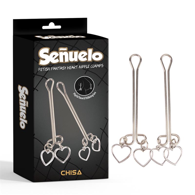 CHISA - SEÑUELO PINZAS PARA PEZONES CON CORAZONES