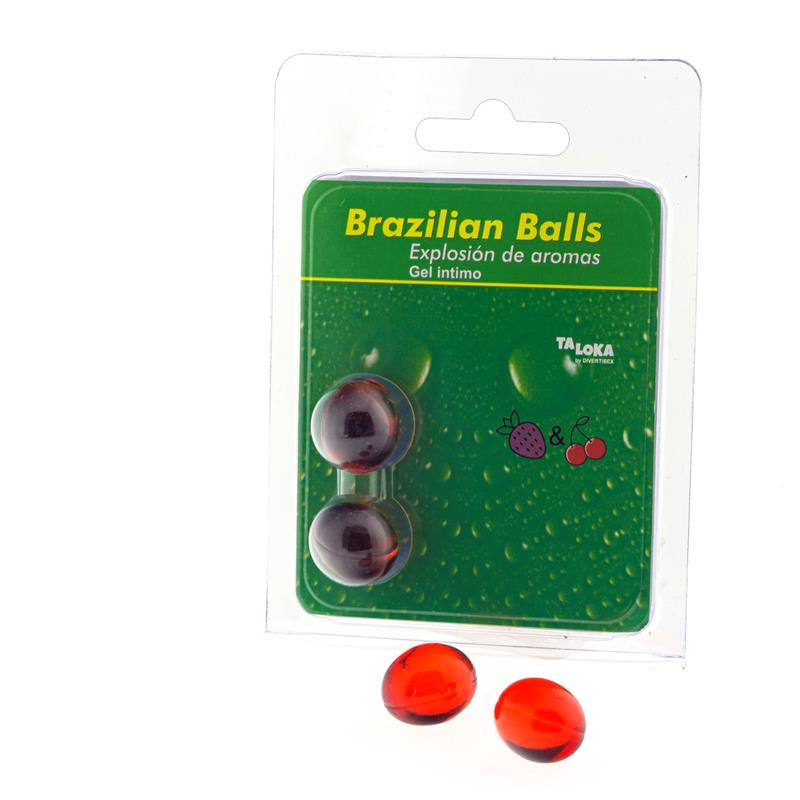 BRAZILIAN BALLS - SET 2 BRAZILIAN BALLS AROMA DE FRESA Y CEREZA