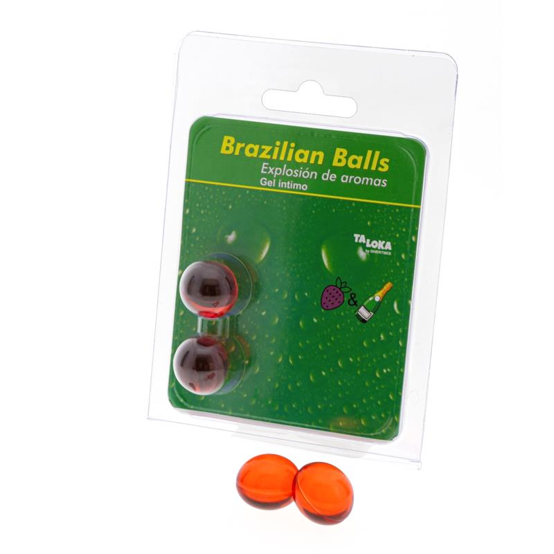 BRAZILIAN BALLS - SET 2 BRAZILIAN BALLS EXPLOSIÓN DE FRESA Y CHAMPÁN