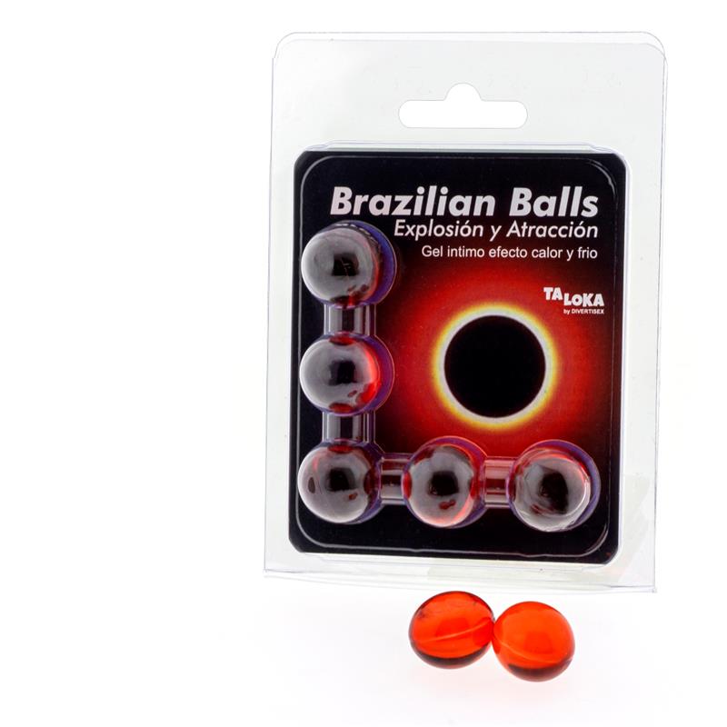 BRAZILIAN BALLS - SET 5 BRAZILIAN BALLS EXCITANTE EFECTO CALOR Y FRÍO