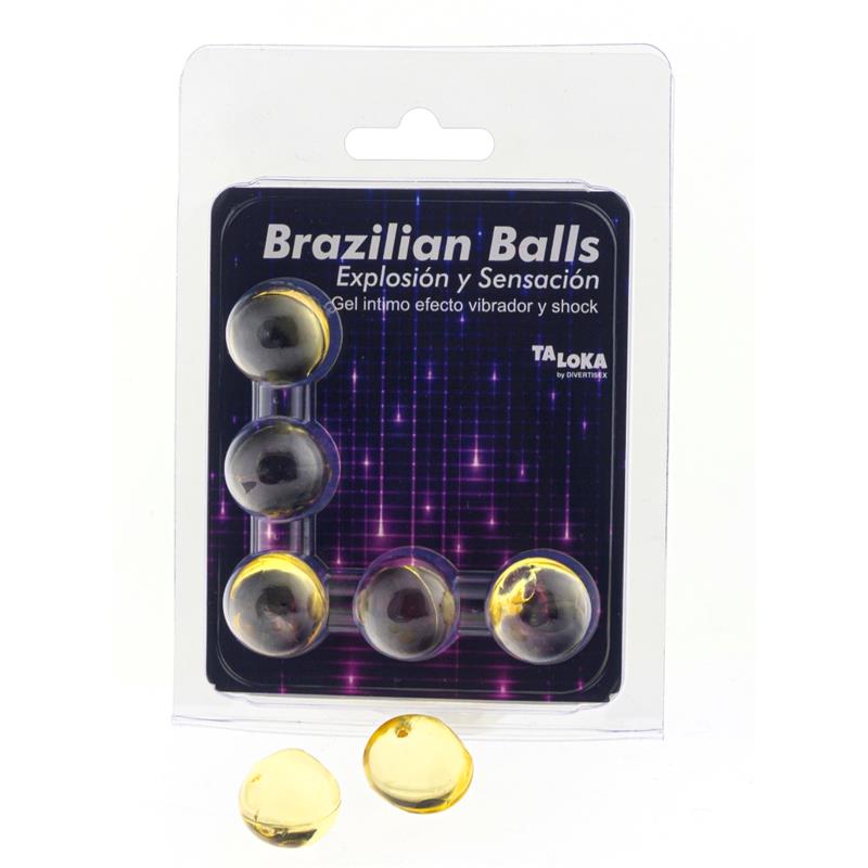 BRAZILIAN BALLS - SET OF 5 BRAZILIAN BALLS EXCITING VIBRATING AND SHOCK EFFECT